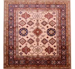 Gift Square rug 6x6 ft 180x180 cm Turkish Oushak Digitally Printed Area rug - Picture 1 of 3