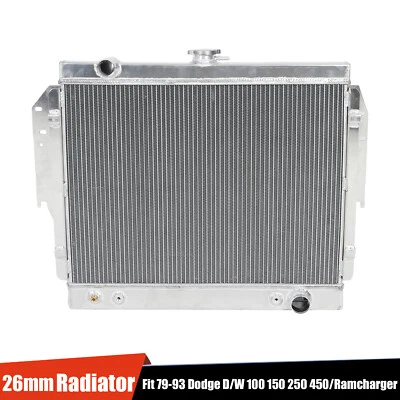 3 Row Aluminum Radiator For 1979-1993 Dodge D150 D250 D350 W150 W250 Ram 5.9L V8 - Image 1 of 4