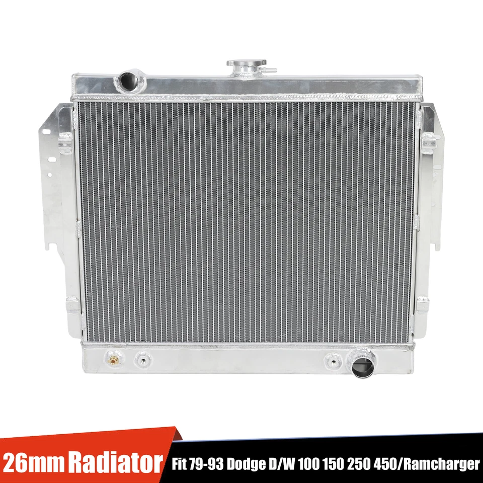 3 Row Aluminum Radiator For 1979-1993 Dodge D150 D250 D350 W150 W250 Ram 5.9L V8 Foto 1 de 4