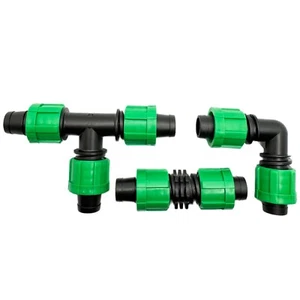(10-Pack) 1/2" Drip Irrigation Fittings For 16-17mm Drip Tape & AG Tubing - Picture 1 of 7
