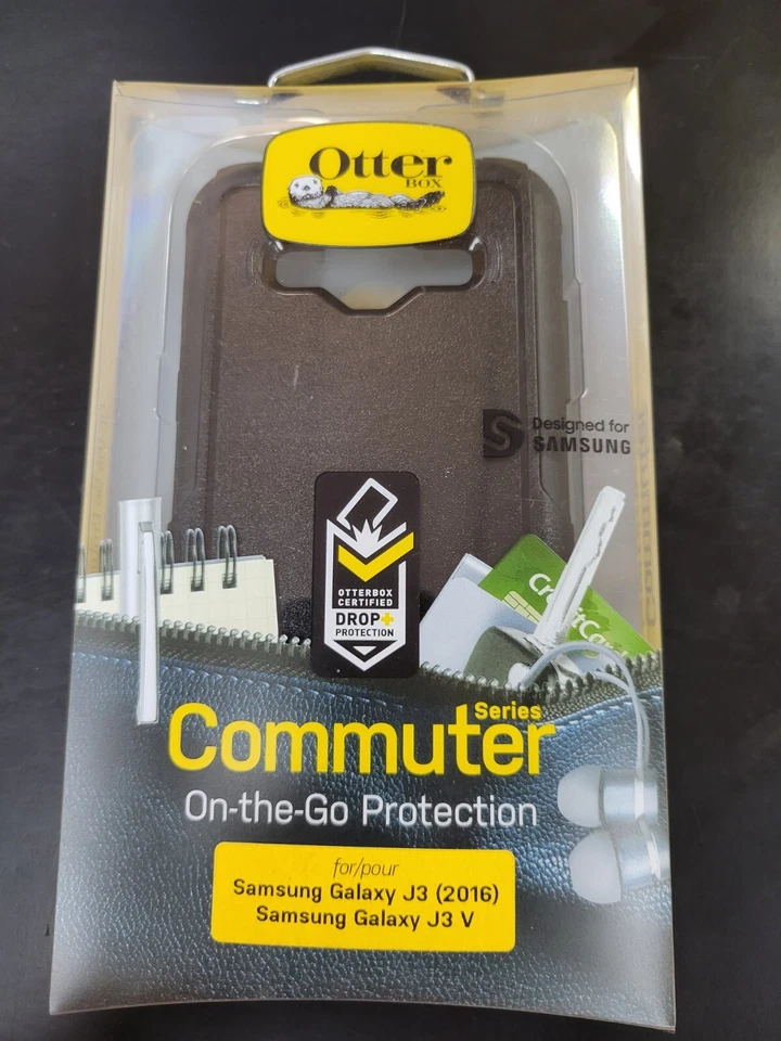 Новый оригинальный чехол Otterbox Commuter для Samsung Galaxy J3 (2016) и J3 V - черный  - Изображение 1 из 1