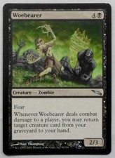 MAGIC THE GATHERING MTG 2003 MIRRODIN BLACK WOEBEARER CREATURE CARD