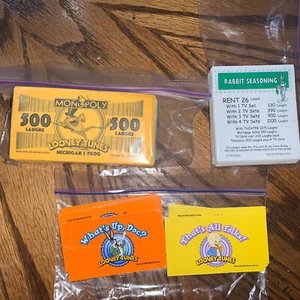 Monopoly Looney Tunes Replacement cartoon Deed Chance Community Chest & Money - Picture 1 of 4