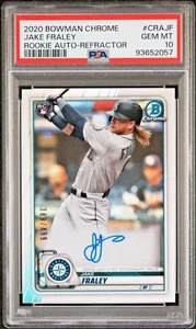 Jake Fraley 2020 Bowman Chrome RC REFON CARD Auto /499 PSA GEM MINT 10 - Bild 1 von 3
