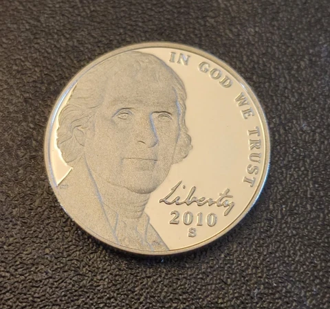 2010 S PROOF JEFFERSON NICKEL - From a proof Set - FREE SHIPPING Cover