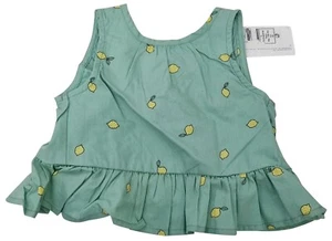 Abito MARKS & SPENCER bambina verde menta fantasia limone 0-3 mesi cotone - Foto 1 di 3