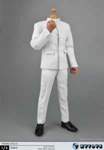 ZYTOYS 1/6 ZY16-16 Men's White Suit Clothing Set for 12 '' HT Figure Body - Picture 1 of 6