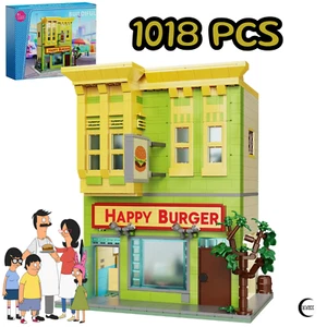 Bob's Burgers Store Shop Baustein-Set 1018-teilig Straßenansicht Modell Spielzeug Geschenk - Bild 1 von 13