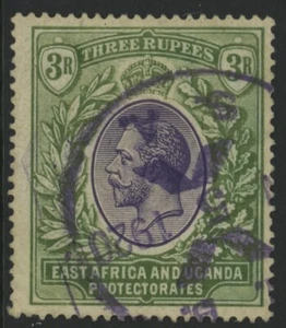 EAST AFRICA & UGANDA, USED, #51, DARK GREEN, GREAT CENTERING - Imagen 1 de 1