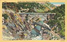 Vintage Feather River Highway Bridge Western Pacific Railroad WPRR Deckle CA P88
