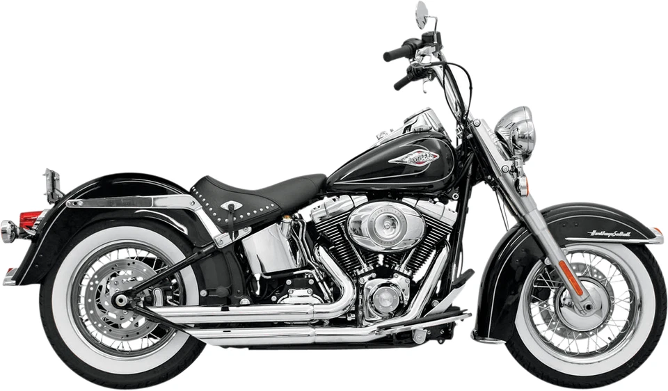 Bassani 2-2 Chrome FireFlight Exhaust for 86-17 Harley Softail FLSTF FXST FLST - Image 1 of 1
