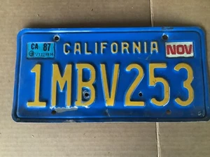 BLAU - CALIFORNIA - NUMMERNSCHILD - Bild 1 von 1