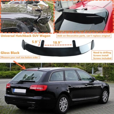 For 05-11 AUDI A6 C6 Wagon Gloss GT-Style Rear Roof Spoiler Wing 51'' Universal - Image 1 of 4
