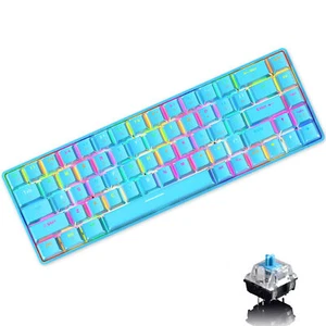 65% Mechanical Keyboard, 68 Keys RGB Backlit Ultra-Compact Type C Gaming office - Picture 1 of 16