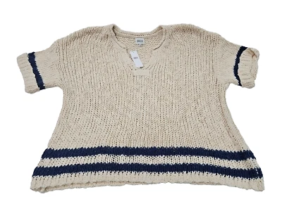 Bke женщин Xl бежевый/темно-синий полоски вязаный свитер новый с Ярлыками-(R3) - Изображение 1 из 4