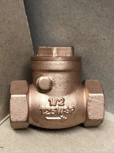 1/2"X 1/2" FNPT-THREADED 125# WOG Check Valve-1/2" IPS - Picture 1 of 2