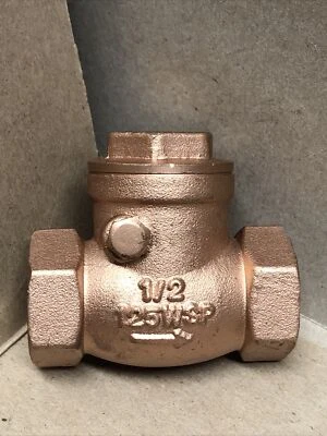  1/2"X 1/2" FNPT-THREADED 125# WOG Check Valve-1/2" IPS - Image 1 of 2