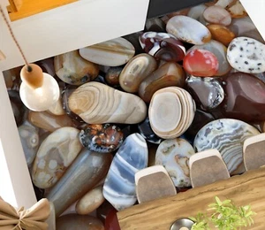 Piedra gris 3D FZ5313 piso papel tapiz murales epoxi impresión piso calcomanía Reino Unido Amy - Imagen 1 de 6