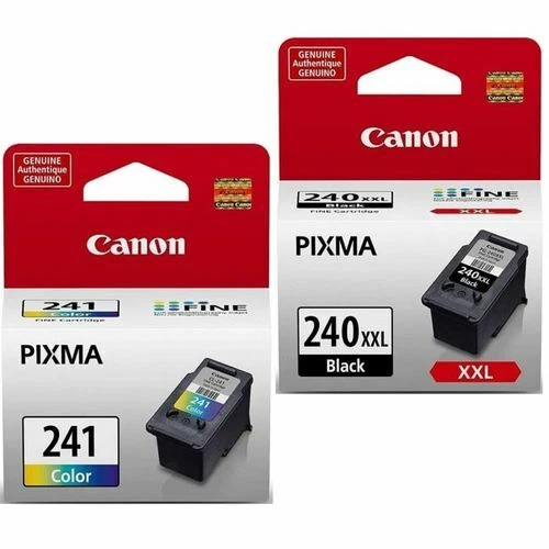 Canon 240XXL Black 241 Tri Color Bundle Ink Cartridges, New, Genuine, Retail Box - Image 1 of 1