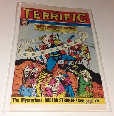 TERRIFIC no.4 Odhams UK 1967 Avengers no.7 classic Thor HIGH GRADE WHITE PAGES - Image 1 of 4