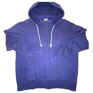 THE REAL McCOY'S Japanese Sweat Pullover Hoodie XL Navy Loopwheeled F/S - Picture 1 of 9