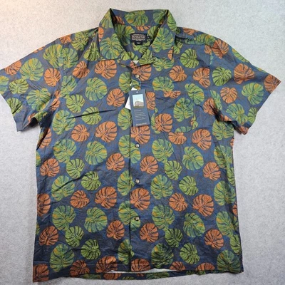 Camisa de campamento hawaiana Pendleton para hombre talla XL lazo hoja de palma AOP colorida clásica nueva Foto 1 de 4