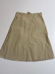 NUEVO CON ETIQUETAS J. Falda con dobladillo deshilachado Crew para mujer talla 8 100 % algodón 2 bolsillos cremallera lateral - Imagen 1 de 5