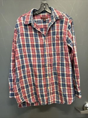 Men’s Covington Red & Blue Plaid Button Down Long Sleeve Shirt Size L - Image 1 of 4