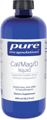 Pure Encapsulations Cal/Mag/D líquido | Cálcio, magnésio e vitamina D em um con - Imagem 1 de 4