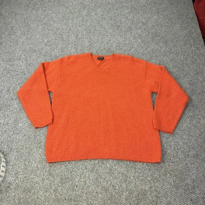 NY&CO New York & Company Suéter Mujer XL Naranja Lana Cuello en V Pullover Tejido Foto 1 de 4