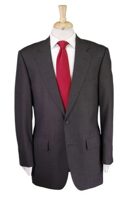 Brooks Brothers Gray Black Check 2-Btn Wool Suit by Southwick 39R - Image 1 of 4