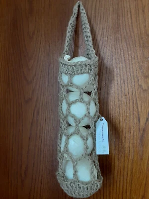 Handmade Produce Hanging Basket, Crochet Wall Storate Onion Garlic Fruits Veggie - Image 1 of 3