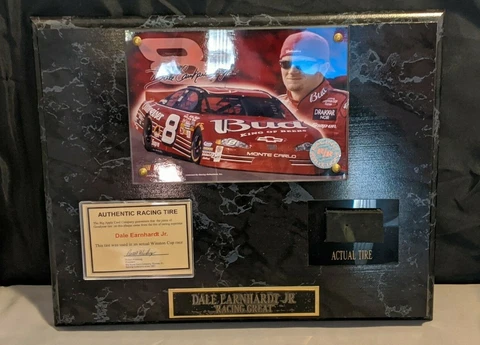 Dale Earnhardt Jr #8 Budweiser Photo Plaque w/ Tire Winston Cup 13 x 10 Nascar Cover