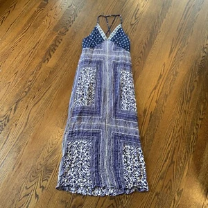 Y2K 90s Babydoll Maxi Halter Dress Size XL Cottagecore Fairy Festival Boho EUC - Picture 1 of 11