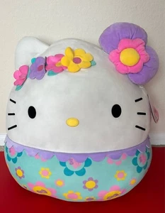 Squishmallows Sanrio Hello Kitty 23" Jumbo Size Floral New With Tags - Imagen 1 de 16