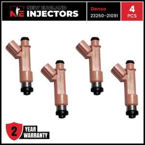 Reman Denso 23250-21091 Set of 4 Fuel Injector 2012-2016 Toyota Prius C 1.5L - Picture 1 of 4