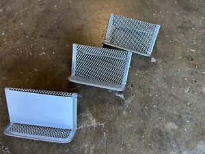 Metal Mesh Business Card Holder Stand For Desk Office Silver 3 Pack - new - Picture 1 of 1