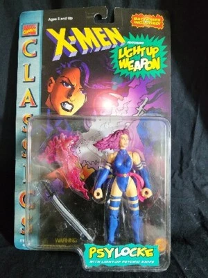 X-Men: Psylocke with Light Up Psychic Knife 1996 (MOC) Toy Biz, Classic Figure - Image 1 of 4