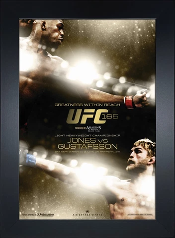 UFC 165: Jones vs Gustafsson Replica Mini Framed Event Poster Cover