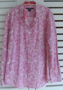 Gant Bluse 38- 40 Paisley rot /lila/weiß Baumwolle - Bild 1 von 3