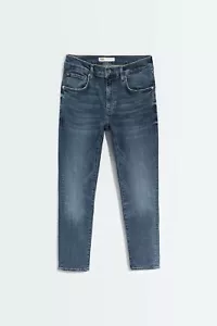 NEW ZARA MEN'S LOW RISE SLIM JEANS BLUE 7215/432 Size 42 / USA 32 - Picture 1 of 6