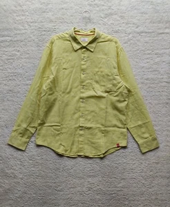 Islander Linen Blend Men's Classic Fit Yellow Shirt Size L - Picture 1 of 11