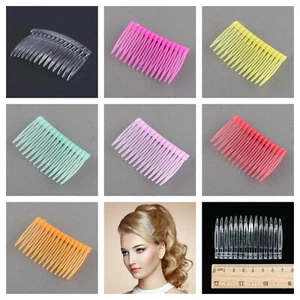3 Pcs Plastic Hair Comb Combs Slides Wedding Hair Accessory 70x45mm (PHAR-R018) - Picture 1 of 23