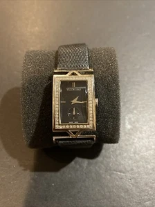 Valentino Diamonds Black Leather Band Watch - Picture 1 of 8