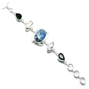 K2 Jasper Gemstone Handmade 925 Sterling Silver Bracelet Size 7-8" - Picture 1 of 1