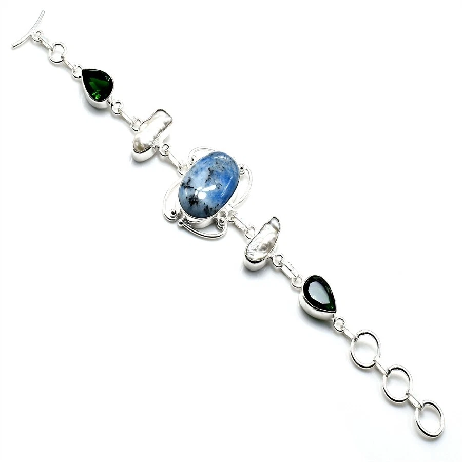 K2 Jasper Gemstone Handmade 925 Sterling Silver Bracelet Size 7-8" - Image 1 of 1
