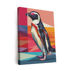 Penguin Abtract Minimalist Design 3 Canvas Wall Art Prints Pictures