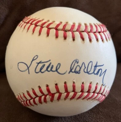 STEVE CARLTON HOF CARDINALS PHILLIES Signed Autograph William White NL Baseball - Image 1 of 4