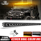 42'' INCH LED Work Light Bar Combo White/Amber DRL Offroad Driving Truck SUV 4X4