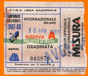 C1920- Vecchio BIGLIETTO PARTITA CALCIO - 1982-83 INTER VS AVELLINO - Imagen 1 de 1